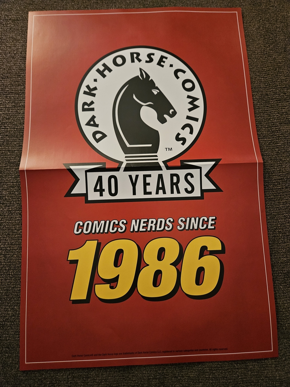 40 Years Red Poster - 1986 Anniversary